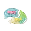 Gradient Color Translucent Resin Pendants RESI-G048-01E-3