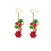 Christmas Bell & Flower Alloy Dangle Earrings WGBF40A-03-2