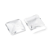Transparent Clear Glass Square Cabochons X-GGLA-A001-15mm-3