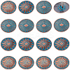 18Pcs 1-Hole Alloy Shank Buttons BUTT-GF0004-19B-1