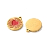 Ion Plating(IP) 304 Stainless Steel Enamel Charms STAS-M102-23G-01-2