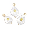 Baroque Natural Keshi Pearl Pendants PALLOY-JF05275-1