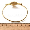 201 Stainless Steel Flat Round Link Bangles for Women LS-BJEW-R014-01G-01-5
