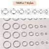 700Pcs 7 Styles 201& 304 Stainless Steel Split Rings STAS-CJ0002-17-2
