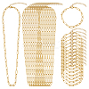 316L Surgical Stainless Steel Flat Paperclip Chains Bracelets & Necklaces Sets SJEW-HS00002-1