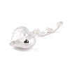 925 Sterling Silver Love Heart Pendants STER-P058-01B-S-2