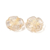 Baking Paint and Golden Metal Enlaced Glass Beads GL-CBA1477-16D-2