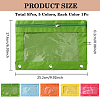 5Pcs 5 Colors Oxford Cloth with Alloy Pen Cases for 3-Ring Binder AJEW-CP0007-99B-2
