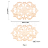 Rubber Wood Carved Onlay Applique Craft AJEW-OC0001-47-6