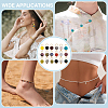 108Pcs 18 Colors Natural & Synthetic Mixed Gemstone Round  Charms PALLOY-AB00163-5