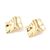 Twist Rectangle 304 Stainless Steel Stud Earrings for Women EJEW-U003-10G-1