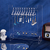1 Set Transparent Acrylic Earring Hanging Display Stands EDIS-FH0001-07-5