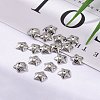5-Petal Flower Smooth Surface 304 Stainless Steel Bead Caps STAS-R065-53-6