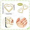 100Pcs Heart Shape Iron Paper Clips TOOL-WH20002-03A-G-2