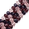 Transparent Glass Beads Strands GLAA-T023-09C-4