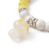 4Pcs 4 Color Natural Howlite Round Beaded Stretch Bracelets Set BJEW-TA00235-6