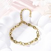 304 Stainless Steel Coffee Bean Chain Bracelets for Men Women BJEW-G725-06G-1