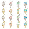 24Pcs 8 Styles Zinc Alloy Enamel Pendants FIND-AR0006-09-1