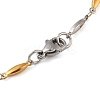 Stainless Steel Horse Eye Link Chain Bracelets for Women Men LS-BJEW-M319-01B-GP-3