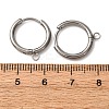 201 Stainless Steel Hoop Earring Findings STAS-D379-05C-P-3