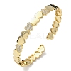 Brass Micro Pave Cubic Zirconia Bangles BJEW-C144-02G-4