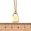 304 Stainless Steel Rolo Chain Pendant Necklaces NJEW-S444-01G-17-3