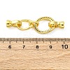 Brass Micro Pave Clear Cubic Zirconia Fold Over Clasps KK-U059-24G-3