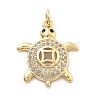Rack Plating Brass with Cubic Zirconia Pendants KK-Q017-01C-G-1