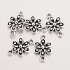 Tibetan Style Alloy Flower Links connectors LS-TIBE-Q037-009-RS-1