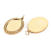304 Stainless Steel Pendant Cabochon Settings X-STAS-S116-243G-2