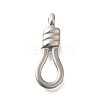 Anti-Tarnish 304 Stainless Steel Eye Clasps for Hook Clasps STAS-I321-72P-1
