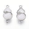 Brass & Handmade Lampwork Box Clasps KK-P291-29P-1