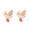 Eco-Friendly Brass Micro Pave Cubic Zirconia Pendants KK-I698-11G-3