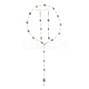 Handmade Natural Labradorite Beaded Chains Earring & Necklaces Sets SJEW-JS01342-03-2