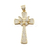 Brass Micro Pave Cubic Zirconia Pendants KK-A266-06B-G-1