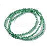 Transparent Electroplate Glass Beads Strands EGLA-H107-01A-B01-4