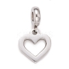 304 Stainless Steel European Dangle Charms STAS-I194-18P-2