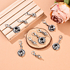 10Pcs 2 Styles Teapot and Coffee Cup Tibetan Style Alloy Pendant Decorations HJEW-YW00138-4