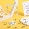 5Pairs Brass Micro Pave Cubic Zirconia Ear Hooks KK-BBC0014-85-4