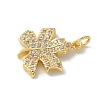 Brass Micro Pave Cubic Zirconia Pendants KK-P292-09G-2