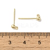 Brass Studs Earrings Finding KK-K383-03A-G-3