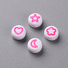 White Opaque Acrylic Beads MACR-N008-41E-2