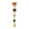 Brass Micro Pave Cubic Zirconia Pendants KK-K418-03A-G-1