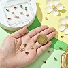 20Pcs Golden Plated Brass Pave Glass Connector Charms KK-CJ0002-28-4