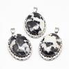 Natural Zebra Jasper Pendants G-D851-39-1
