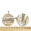 Natural Freshwater Shell Pendants SSHEL-B003-05P-03-3