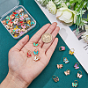 96Pcs 12 Colors Butterfly Alloy Enamel Shoe Charms PALLOY-FH00001-3