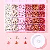DIY Flat Round with Letter Acrylic Beads Bracelets Making Kits DIY-FS0008-90-7