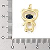 Rack Plating Brass Glass Pendants KK-Z071-46G-02-3