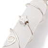 Natural Quartz Crystal Double Terminal Pointed Pendants PALLOY-JF02673-05-2